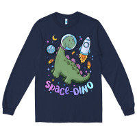 Navy space dino Long Sleeve Tee - MaliasSmallBusiness