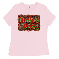 Bubblegum Pink Christmas vibes Ladies Tee - RanaPortraitStore