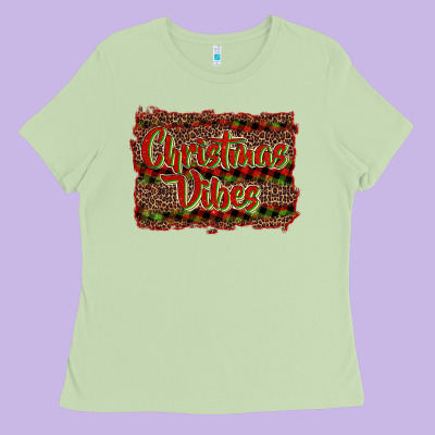 Christmas Vibes Ladies Tee Designed By Ranaportraitstore