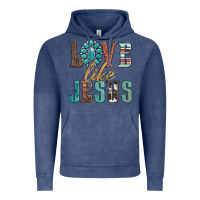 Vintage Denim love like jesus Vintage Hoodie - Artiststas