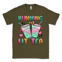 Army Green running on lit tea Classic Tee - MaliasSmallBusiness