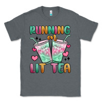 Charcoal Heather running on lit tea Classic Tee - MaliasSmallBusiness