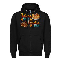 Black Autumn Skies Pumpkin Pies Zipper Hoodie - BundleAndBundleShop