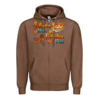 Chestnut Autumn Skies Pumpkin Pies Zipper Hoodie - BundleAndBundleShop