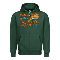 Sports Green Autumn Skies Pumpkin Pies Zipper Hoodie - BundleAndBundleShop