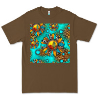 Cacao western sunset sunflowers seamless pattern Premium Tee - HRA Design Shop