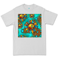 Dove Grey western sunset sunflowers seamless pattern Premium Tee - HRA Design Shop