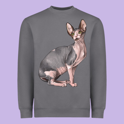 Sphynx Cat Heavyweight Sweatshirt Designed By Lillyallendesigns