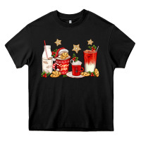 Black santa fuel coffee cups Heavy Core Tee - texasbilliewilder