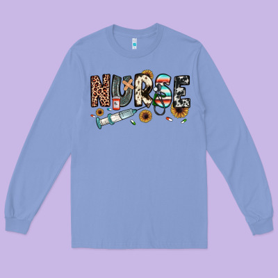 Nurse Long Sleeve Tee Designed By Jahusdesignshop