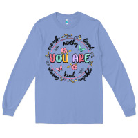 Colony Blue you are enough Long Sleeve Tee - MaliasSmallBusiness