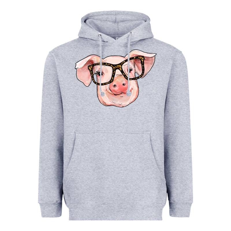 Pig With Glasses Heavyweight Hoodie by RanaPortraitStore | Teevron