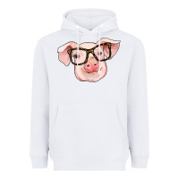 White pig with glasses Heavyweight Hoodie - RanaPortraitStore