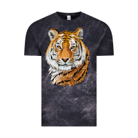 Cloud Black Tiger Head Vintage Tee - LillyAllenDesigns