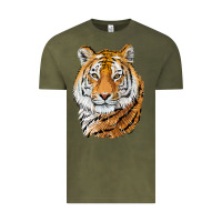 Vintage Olive Tiger Head Vintage Tee - LillyAllenDesigns