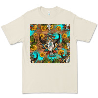 Aztec Bull Skull Seamless Pattern Premium Tee | Teevron