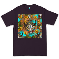 Plum aztec bull skull seamless pattern Premium Tee - HRA Design Shop