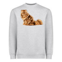 Heather Grey Persian Cat Heavyweight Sweatshirt - LillyAllenDesigns