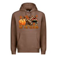 Chestnut Tis' the season American Football Premium Hoodie - NancyCooperArtShop