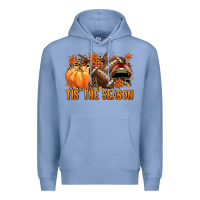 Colony Blue Tis' the season American Football Premium Hoodie - NancyCooperArtShop