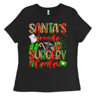 Black Santa's Favorite Surgery Center png sublimation de Ladies Tee - texasbilliewilder