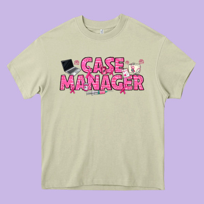 Breast Cancer Case Manager Heavy Core Tee Designed By Texasbilliewilder