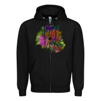 Black halloween spider web for patches Zipper Hoodie - BundleAndBundleShop