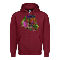 Burgundy halloween spider web for patches Zipper Hoodie - BundleAndBundleShop