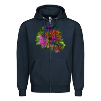 Navy halloween spider web for patches Zipper Hoodie - BundleAndBundleShop