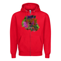 Red halloween spider web for patches Zipper Hoodie - BundleAndBundleShop