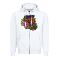 White halloween spider web for patches Zipper Hoodie - BundleAndBundleShop