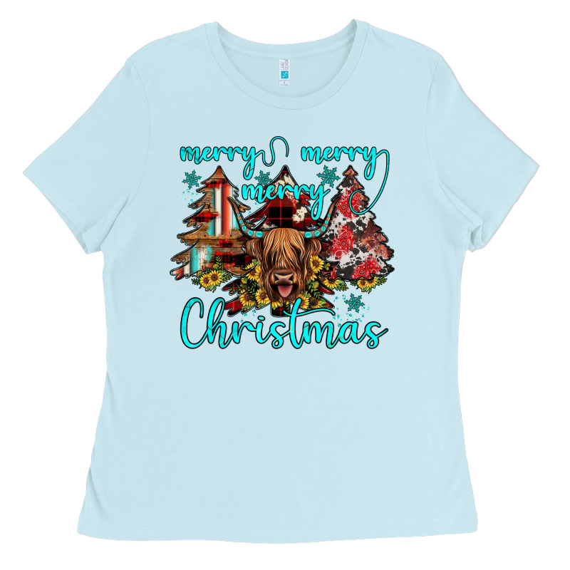 Merry Christmas Ladies Tee by JahusDesignShop | Teevron