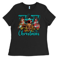 Black merry christmas Ladies Tee - JahusDesignShop