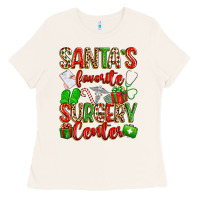 Santa's Favorite Surgery Center Png Sublimation De Ladies Tee | Teevron