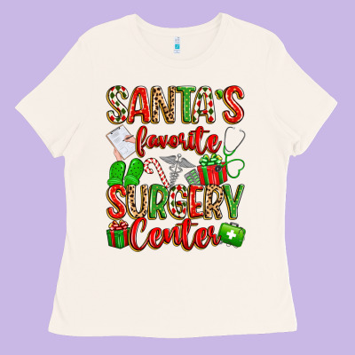 Santa's Favorite Surgery Center Png Sublimation De Ladies Tee Designed By Texasbilliewilder
