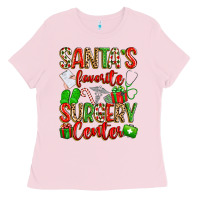 Bubblegum Pink Santa's Favorite Surgery Center png sublimation de Ladies Tee - texasbilliewilder
