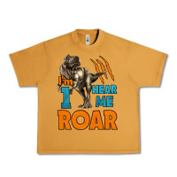 I'm One Hear Me Roar Dinosaur Birthday Urban Heavy Tee | Teevron