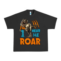 Pigment Black i'm one hear me roar dinosaur birthday Urban Heavy Tee - LillyAllenDesigns
