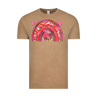 Vintage Coffee valentines day rainbow with heart Vintage Tee - NancyCooperArtShop
