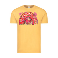 Vintage Mustard valentines day rainbow with heart Vintage Tee - NancyCooperArtShop