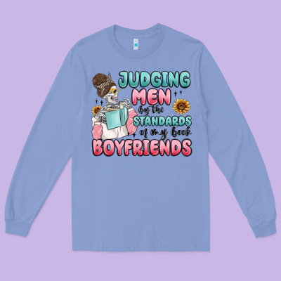 Judging Men By The Standards Of My Book Boyfriends Long Sleeve Tee Designed By Maliassmallbusiness