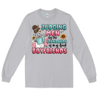 Moon Dust judging men by the standards of my book boyfriends Long Sleeve Tee - MaliasSmallBusiness