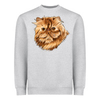 Persian Cat Face Heavyweight Sweatshirt | Teevron