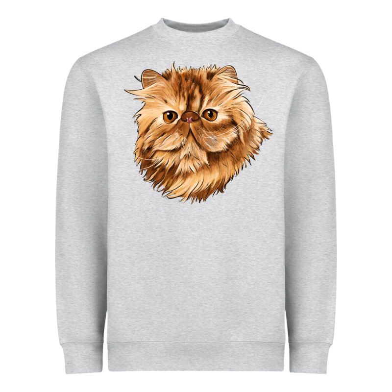 Persian Cat Face Heavyweight Sweatshirt by LillyAllenDesigns | Teevron