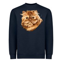 Navy Persian Cat Face Heavyweight Sweatshirt - LillyAllenDesigns