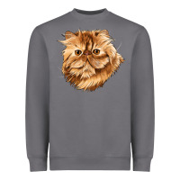 Storm Persian Cat Face Heavyweight Sweatshirt - LillyAllenDesigns