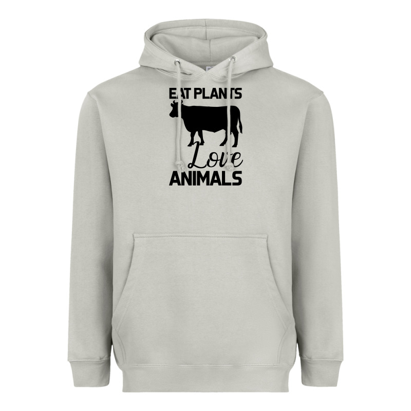 Eat Plants Love Animals Heavyweight Hoodie by Bettercallsaul | Teevron