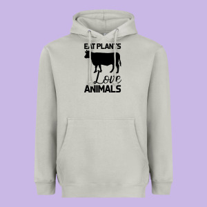 Eat Plants Love Animals Heavyweight Hoodie Designed By Bettercallsaul