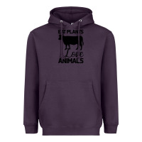 Plum Eat Plants Love Animals Heavyweight Hoodie - Bettercallsaul