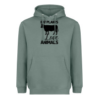 Sage Eat Plants Love Animals Heavyweight Hoodie - Bettercallsaul